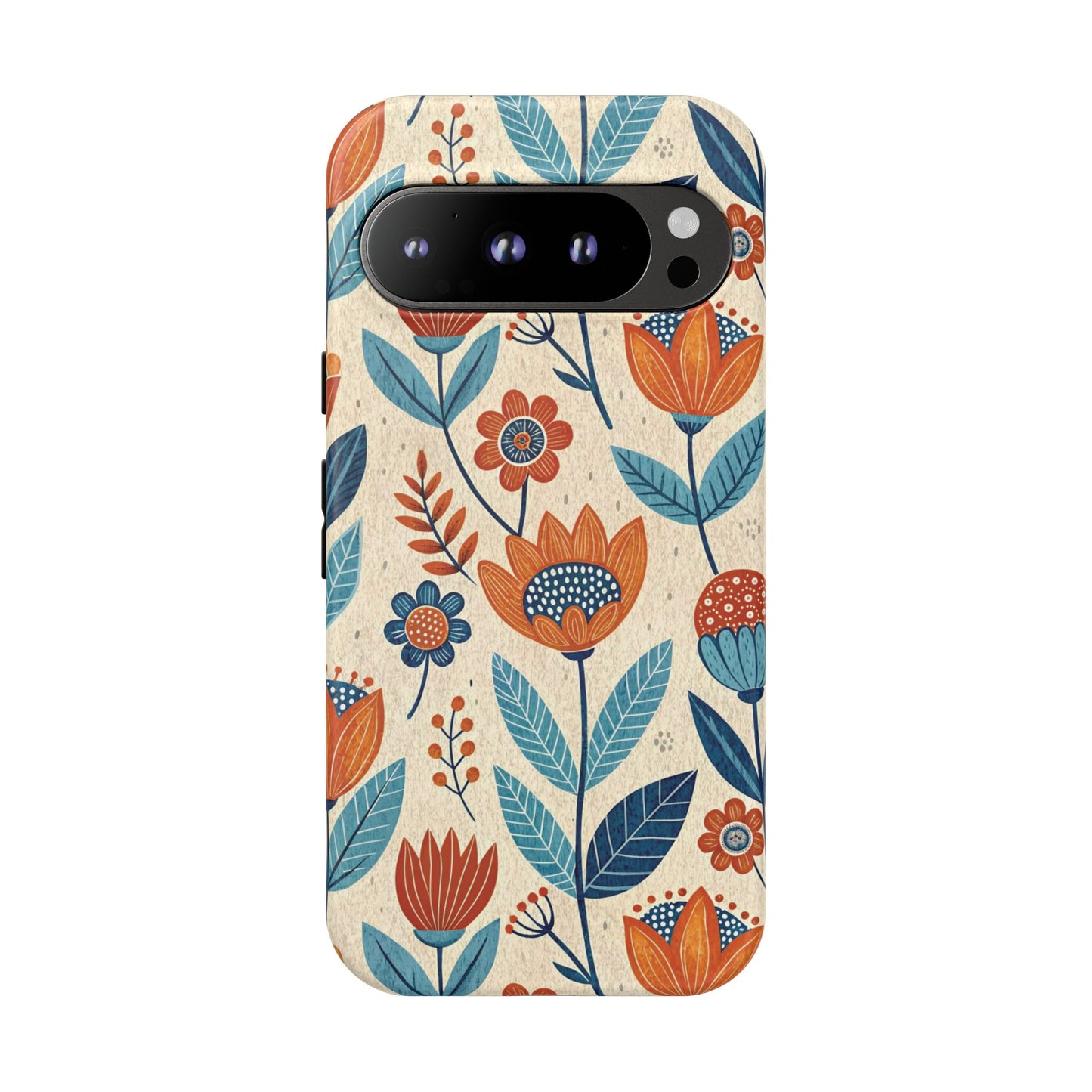 Google Pixel 9 Pro phone case - Timeless Vintage Floral Pattern