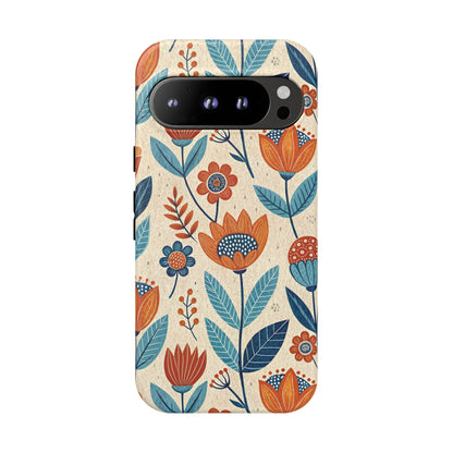 Google Pixel 9 Pro phone case - Timeless Vintage Floral Pattern