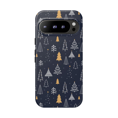 Google Pixel 9 Pro phone case - Winter Xmas Tree Pattern