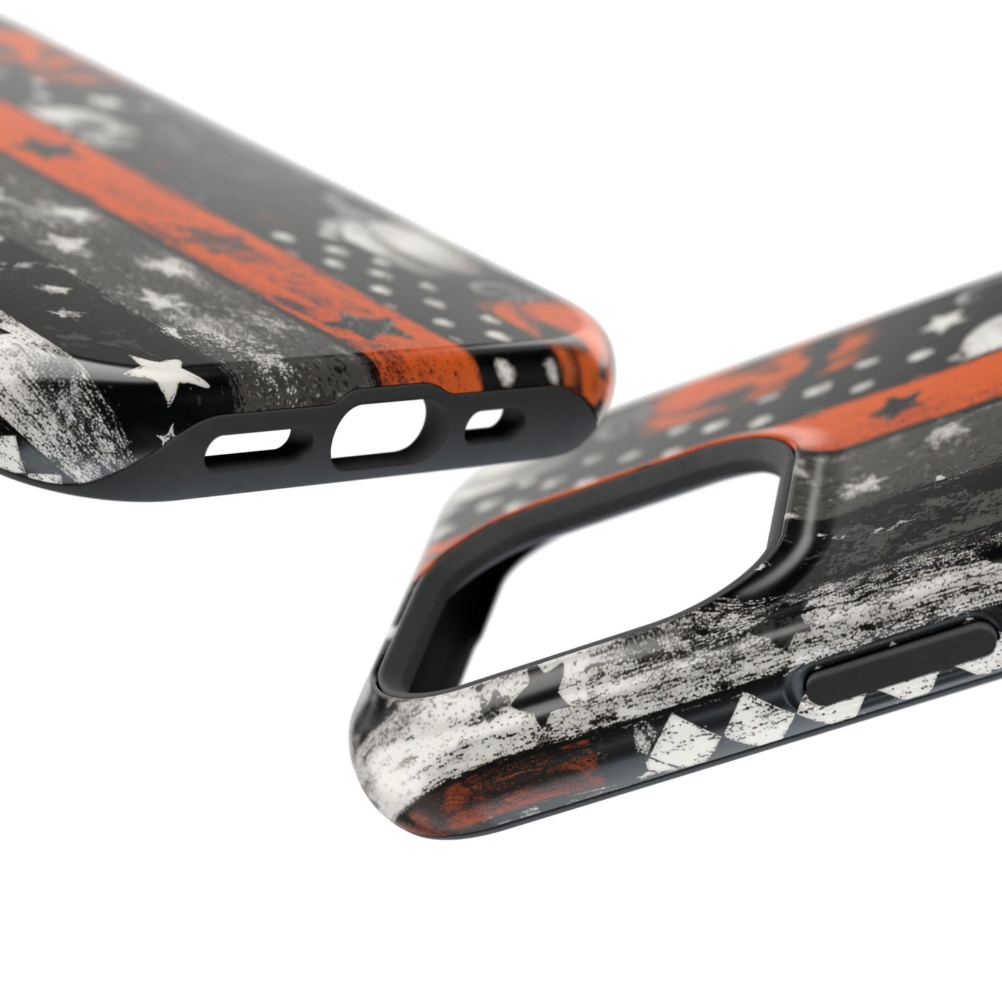 Halloween tough case for iPhone showing tactile buttons and precise port cutouts