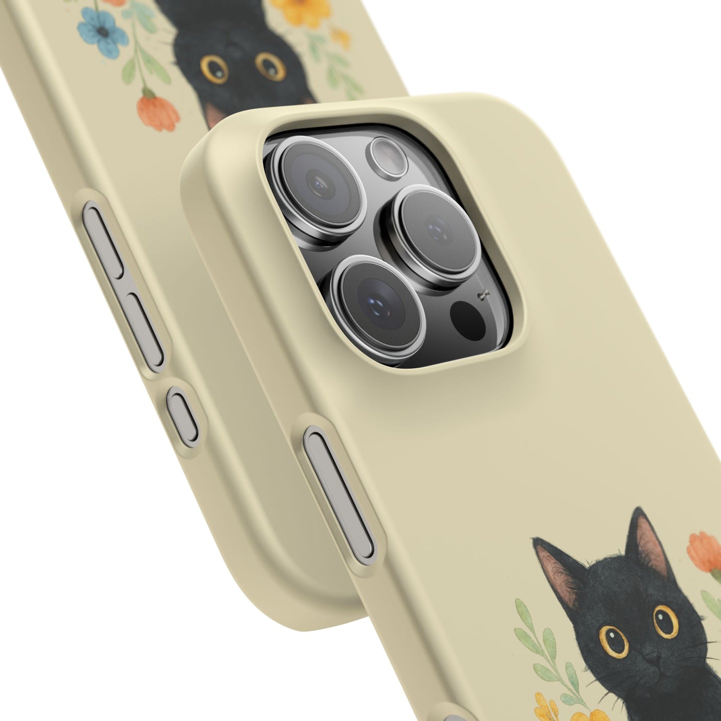 iPhone 16 Pro snap phone case close up - Cup Cat