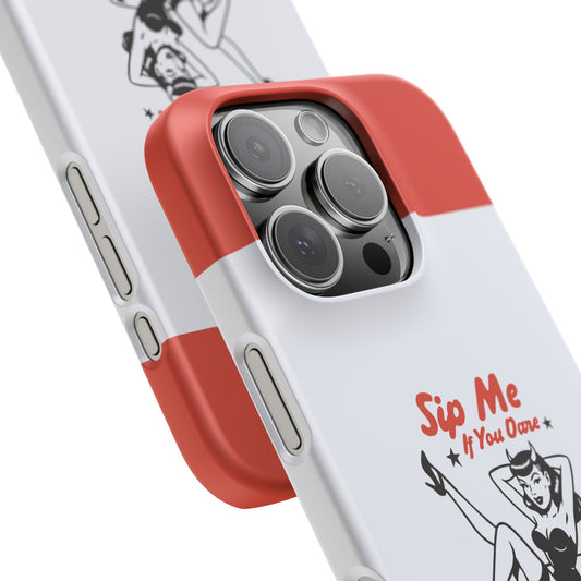 iPhone 16 Pro snap phone case close up - Lady and a Wine Glass