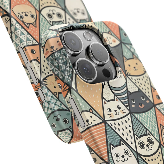 iPhone 16 Pro snap phone case close up - The Feline Fellowship