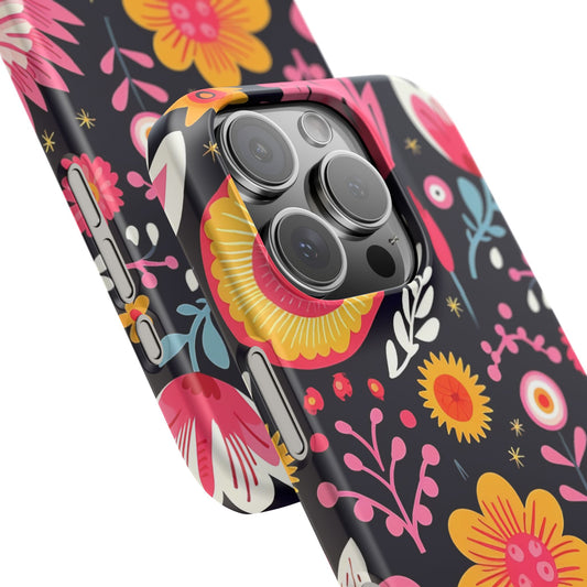 iPhone 16 Pro snap phone case close up - 
Vibrant Botanical