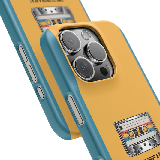 iPhone 16 Pro snap phone case close up - Vintage Cassette