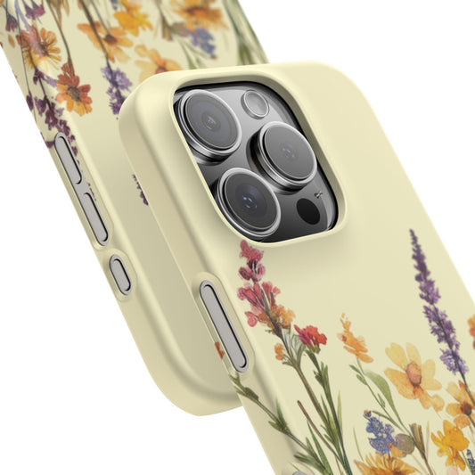 iPhone 16 Pro snap phone case close up - Watercolour Garden Flower