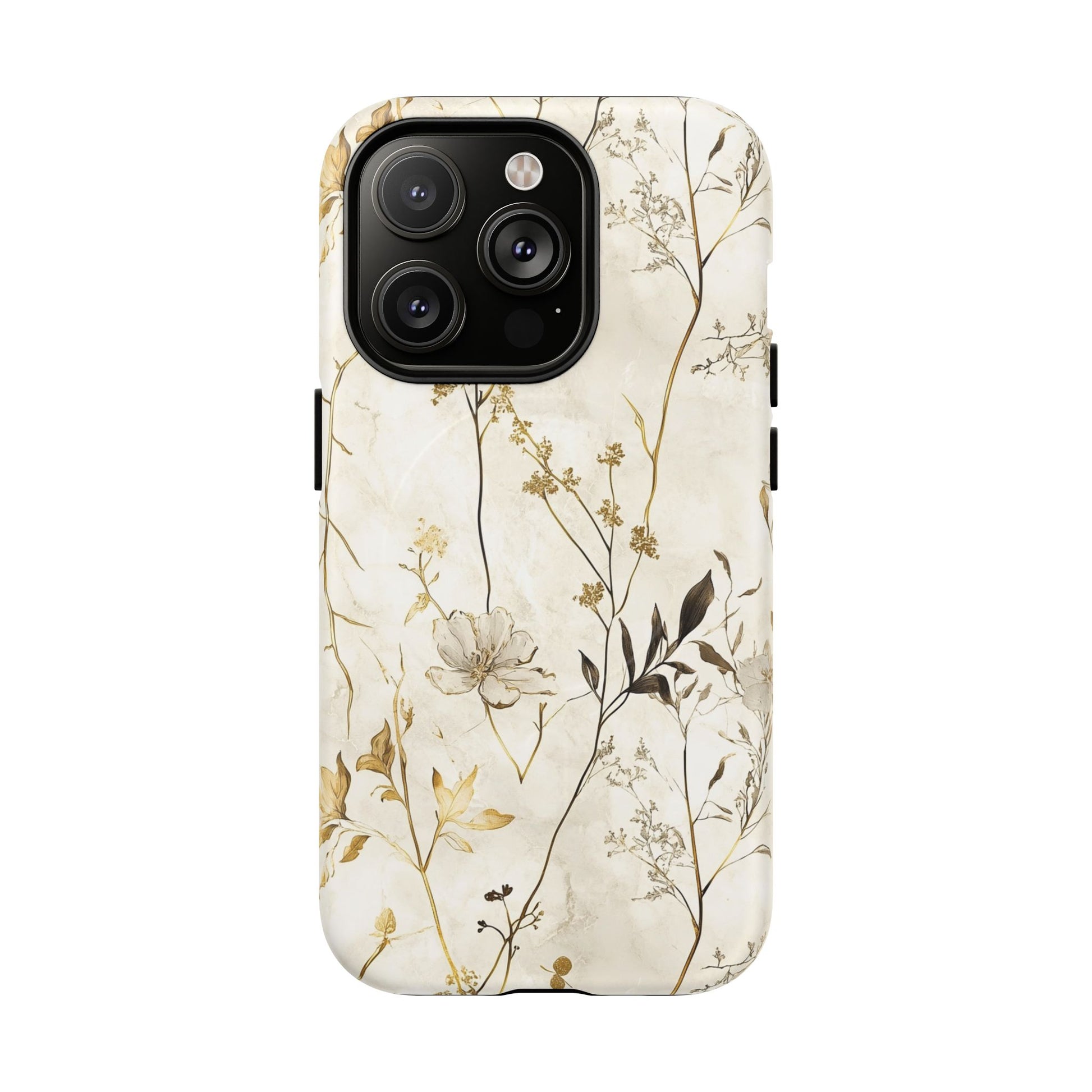 iPhone 14 Pro magsafe phone case - Flowers Marble