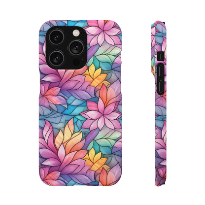 iPhone 14 Pro snap phone case - Blossom Stained Glass