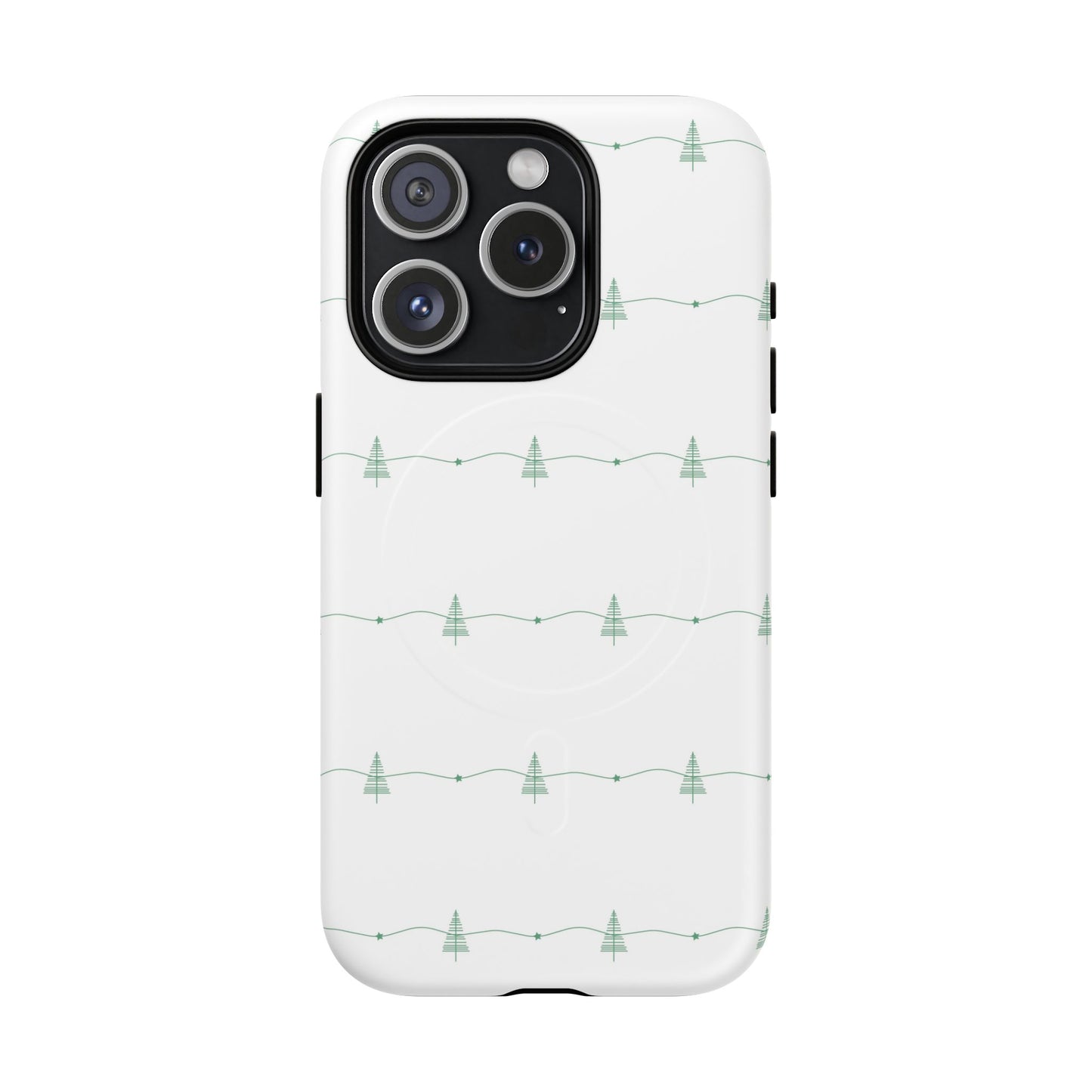 iPhone 15 Pro magsafe phone case - Christmas Tree Pattern