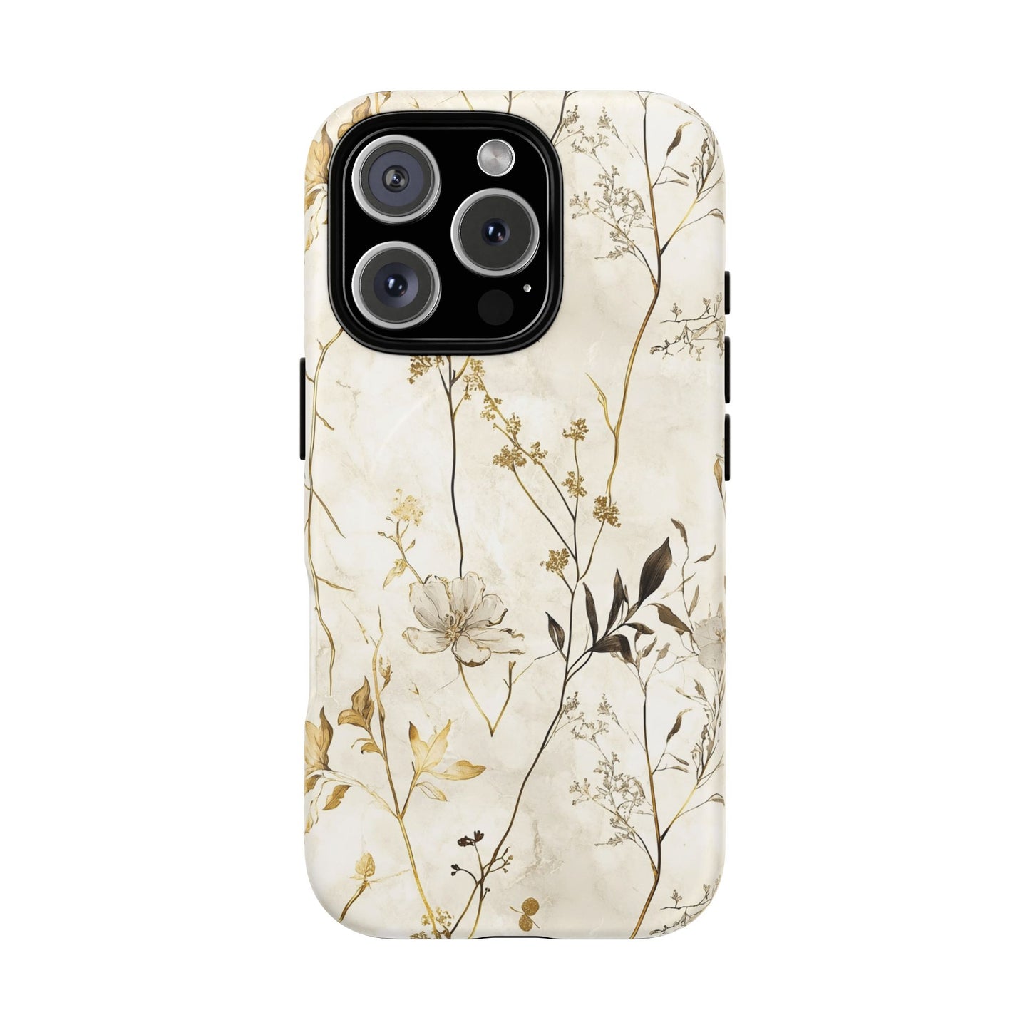 iPhone 15 Pro magsafe phone case - Flowers Marble