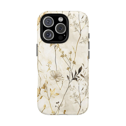 iPhone 15 Pro magsafe phone case - Flowers Marble