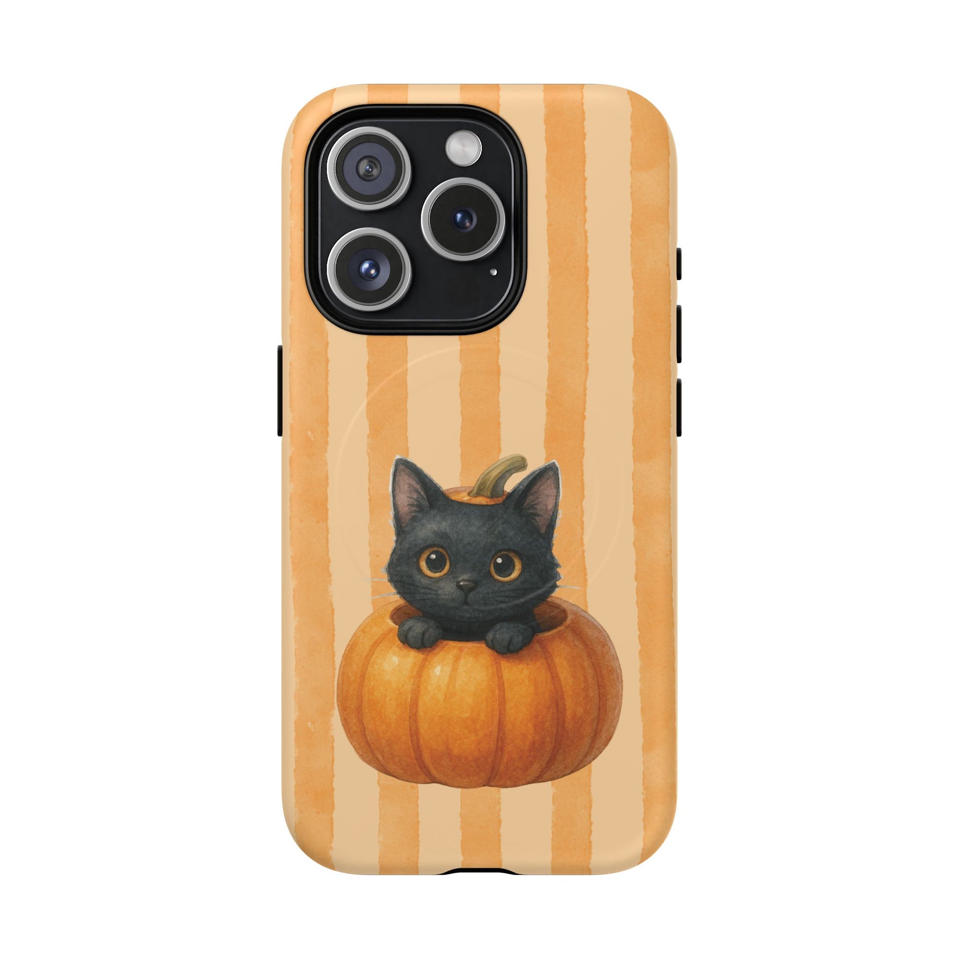 iPhone 15 Pro magsafe phone case - Kitty Big Pumpkin