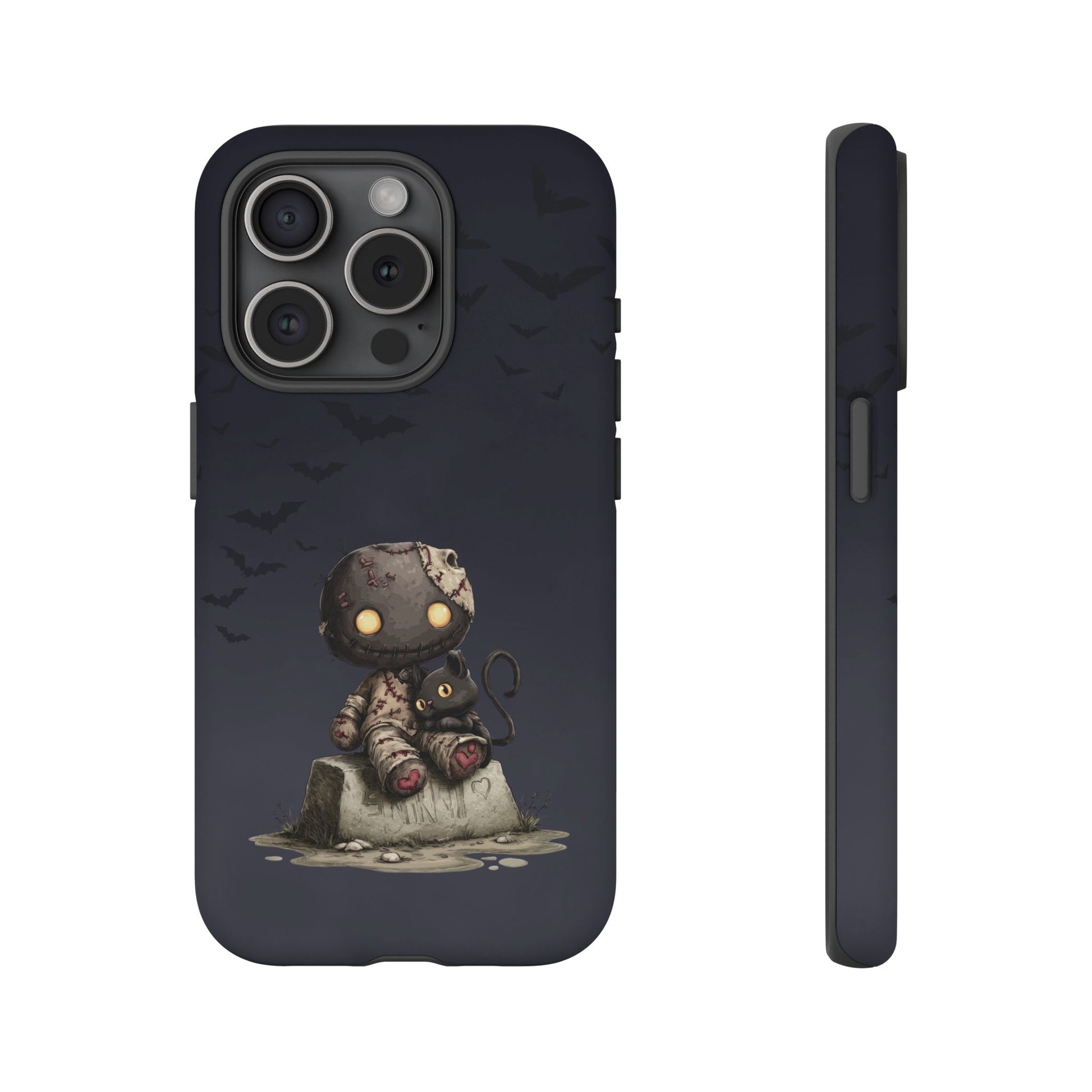 iPhone 15 Pro phone case - Black Cat and Toy