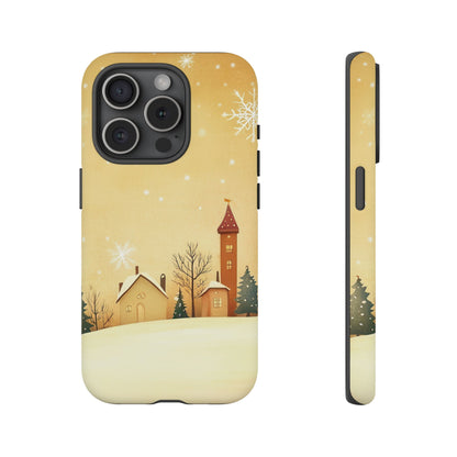 iPhone 15 Pro phone case - Charming Winter Village