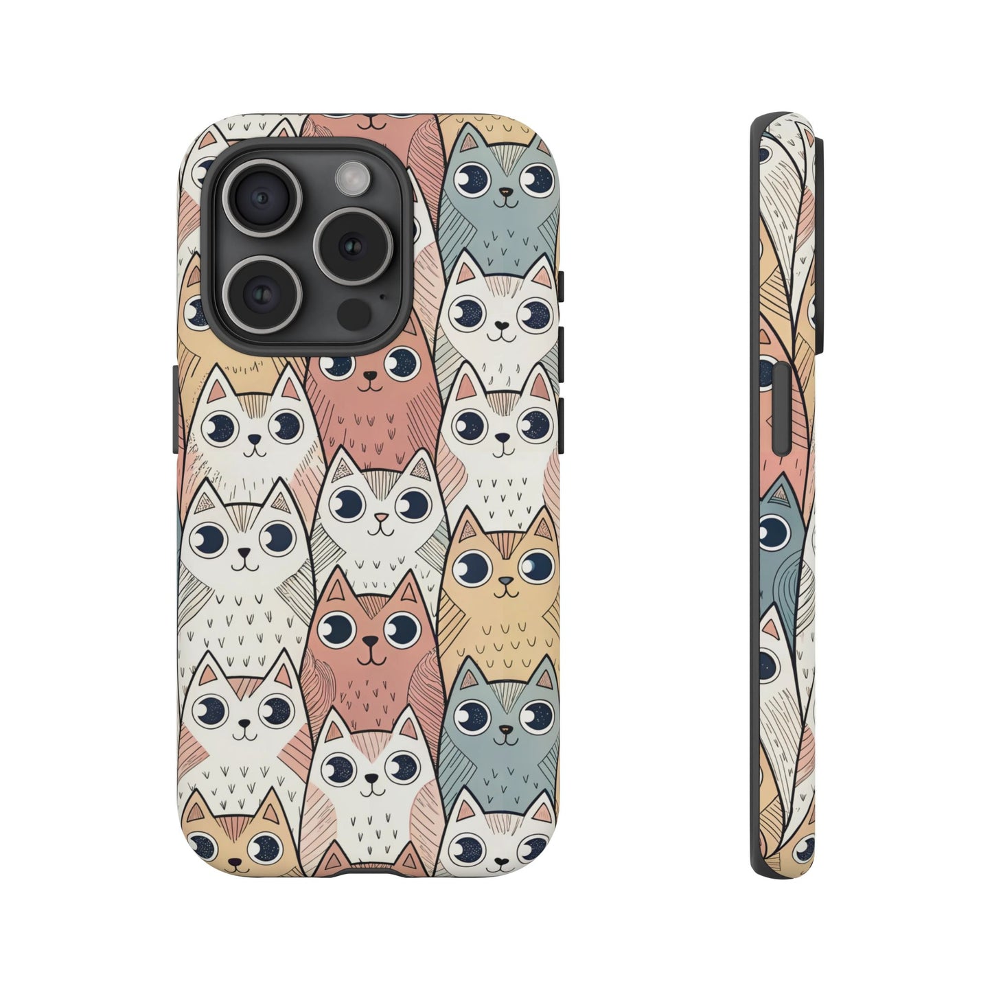 iPhone 15 Pro phone case - Colourful Kitties