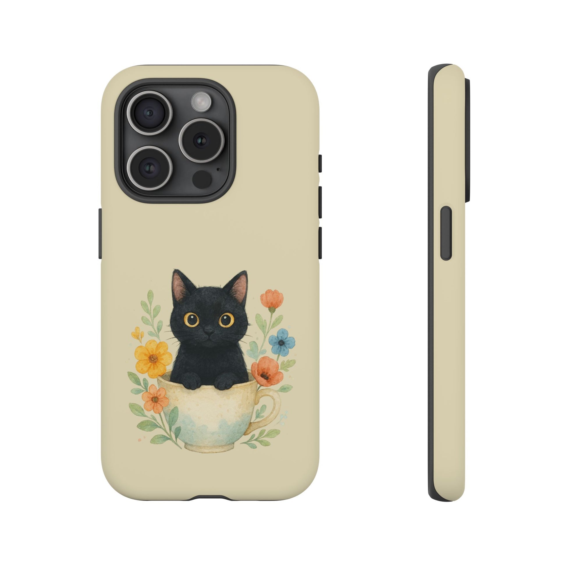 iPhone 15 Pro phone case - Cup Cat