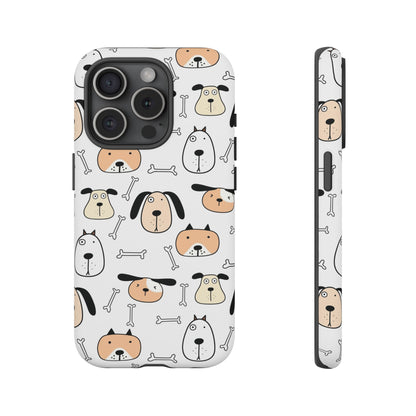iPhone 15 Pro phone case - Cute Dogs and Bones