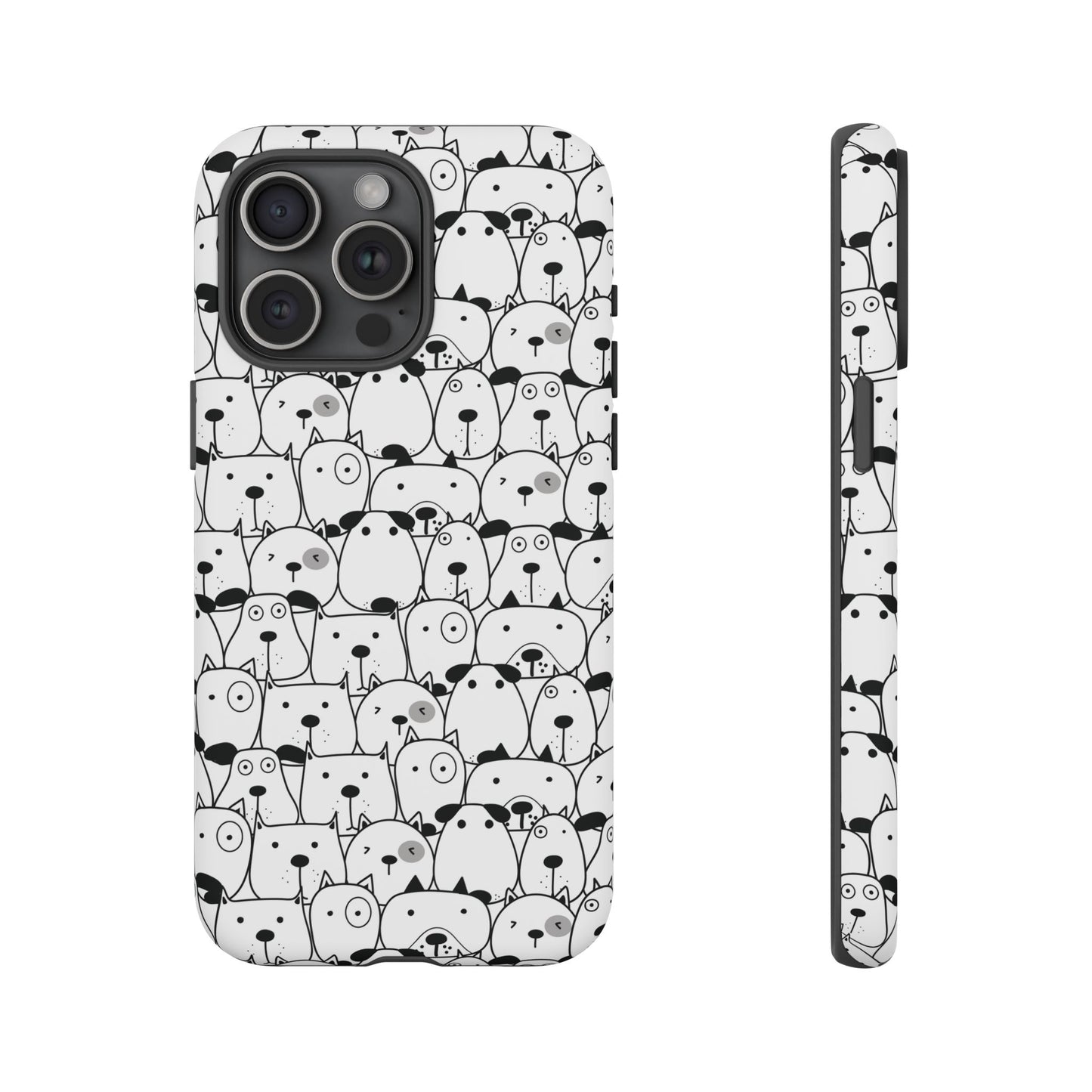 iPhone 15 Pro phone case - Cute Dogs Drawing