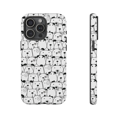 iPhone 15 Pro phone case - Cute Dogs Drawing