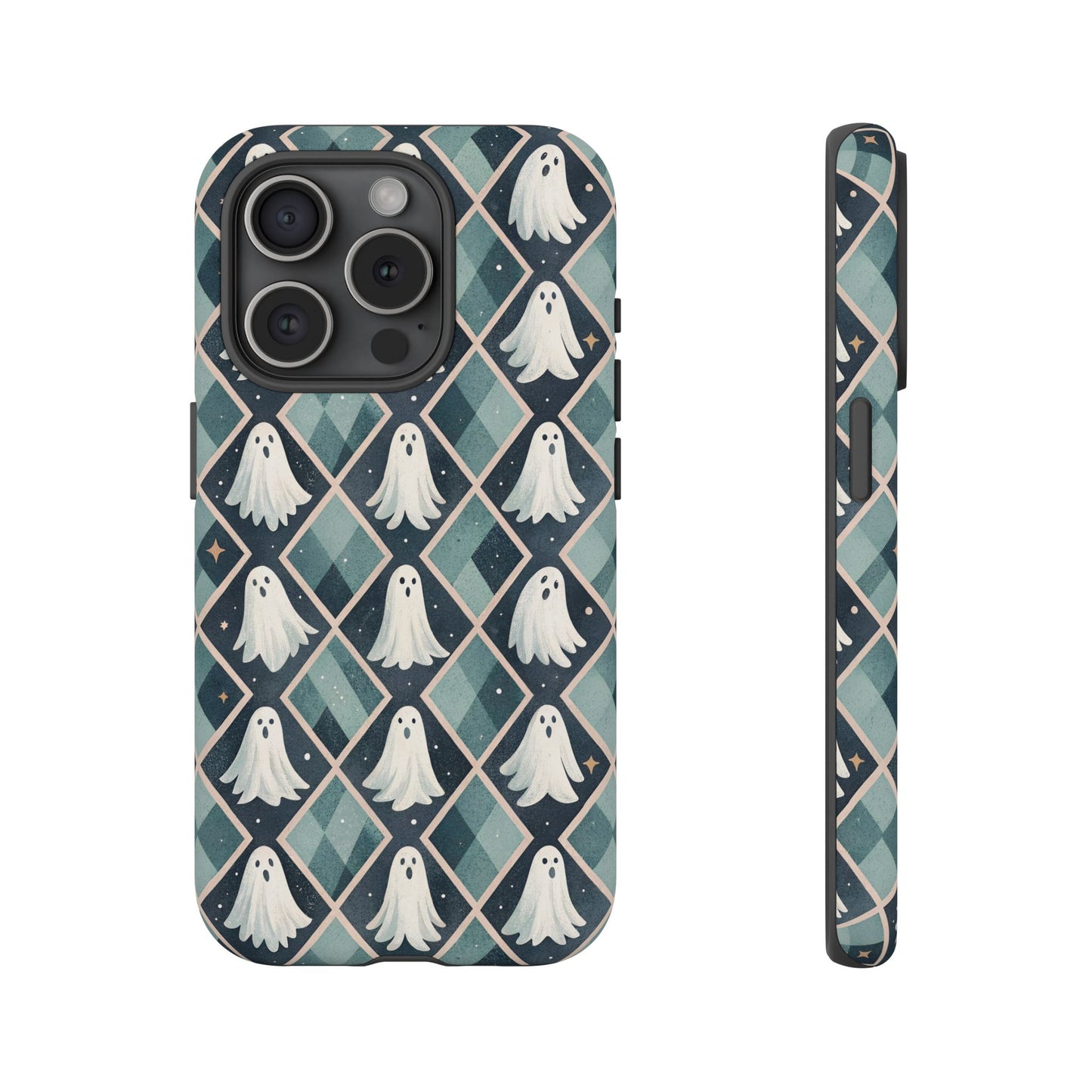 iPhone 15 Pro phone case - Cute Ghosts Pattern