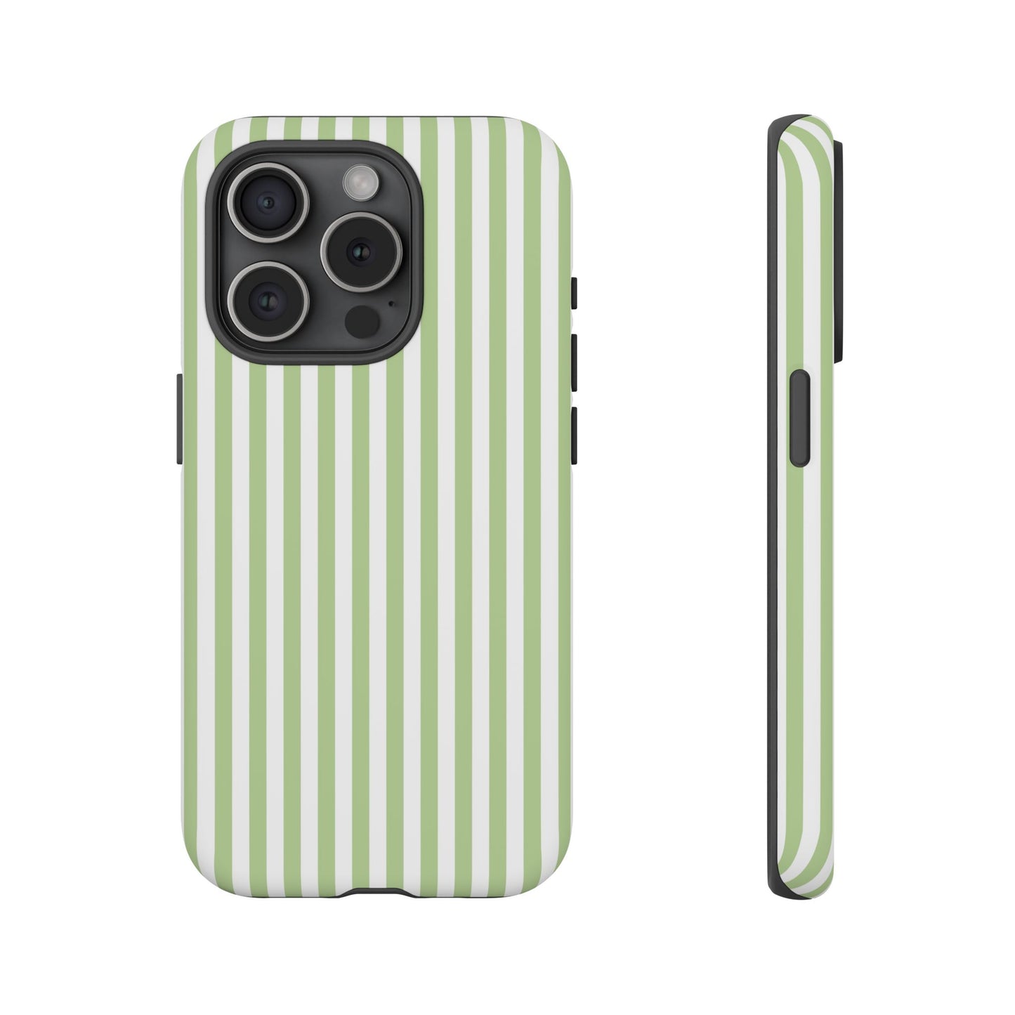 iPhone 15 Pro phone case - Green Stripes