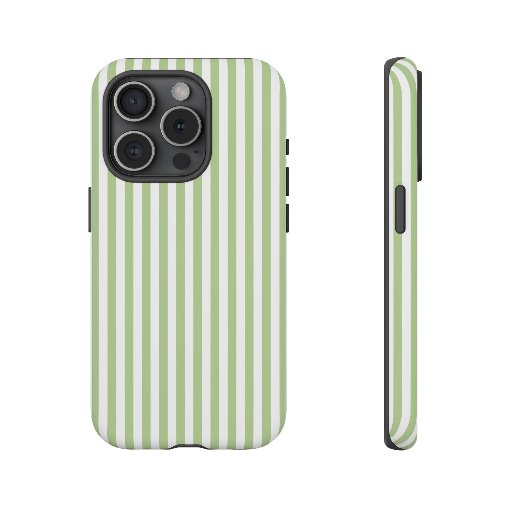 iPhone 15 Pro phone case - Green Stripes