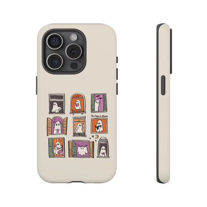 iPhone 15 Pro phone case - Halloween Ghosts in House
