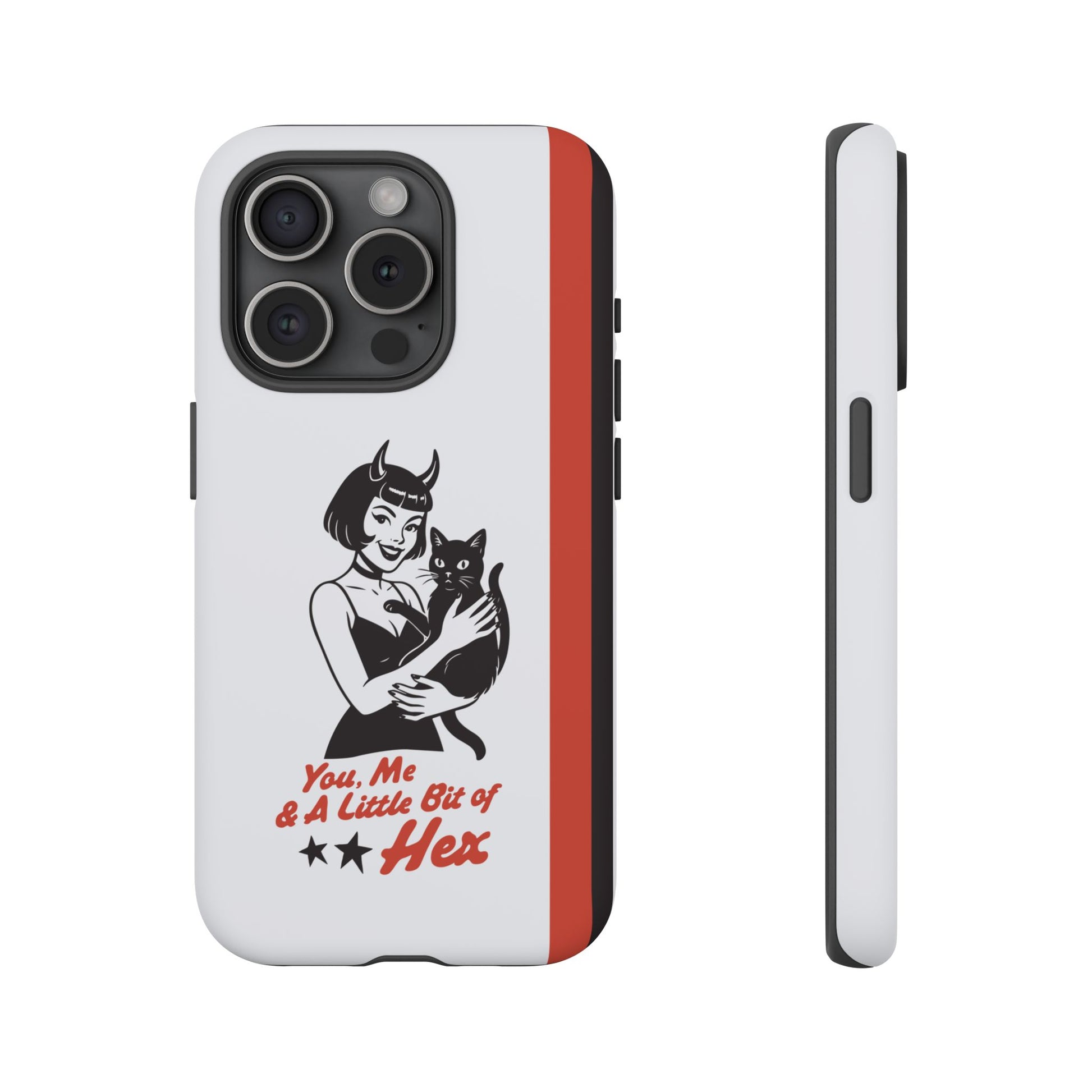 iPhone 15 Pro phone case - Lady and a Black Cat