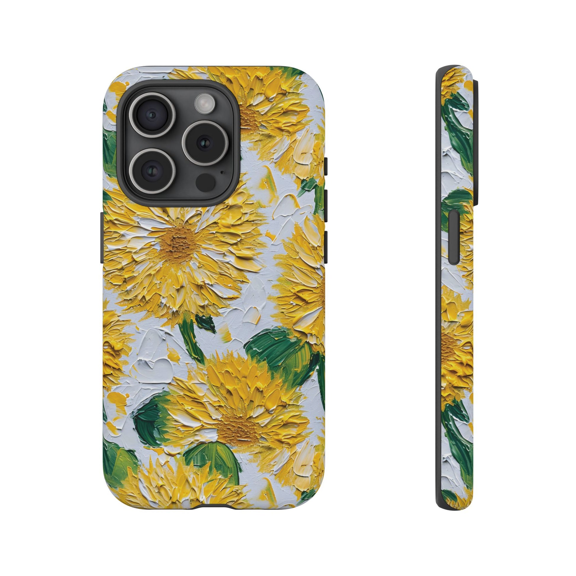iPhone 15 Pro phone case - Oil painting Sunflower