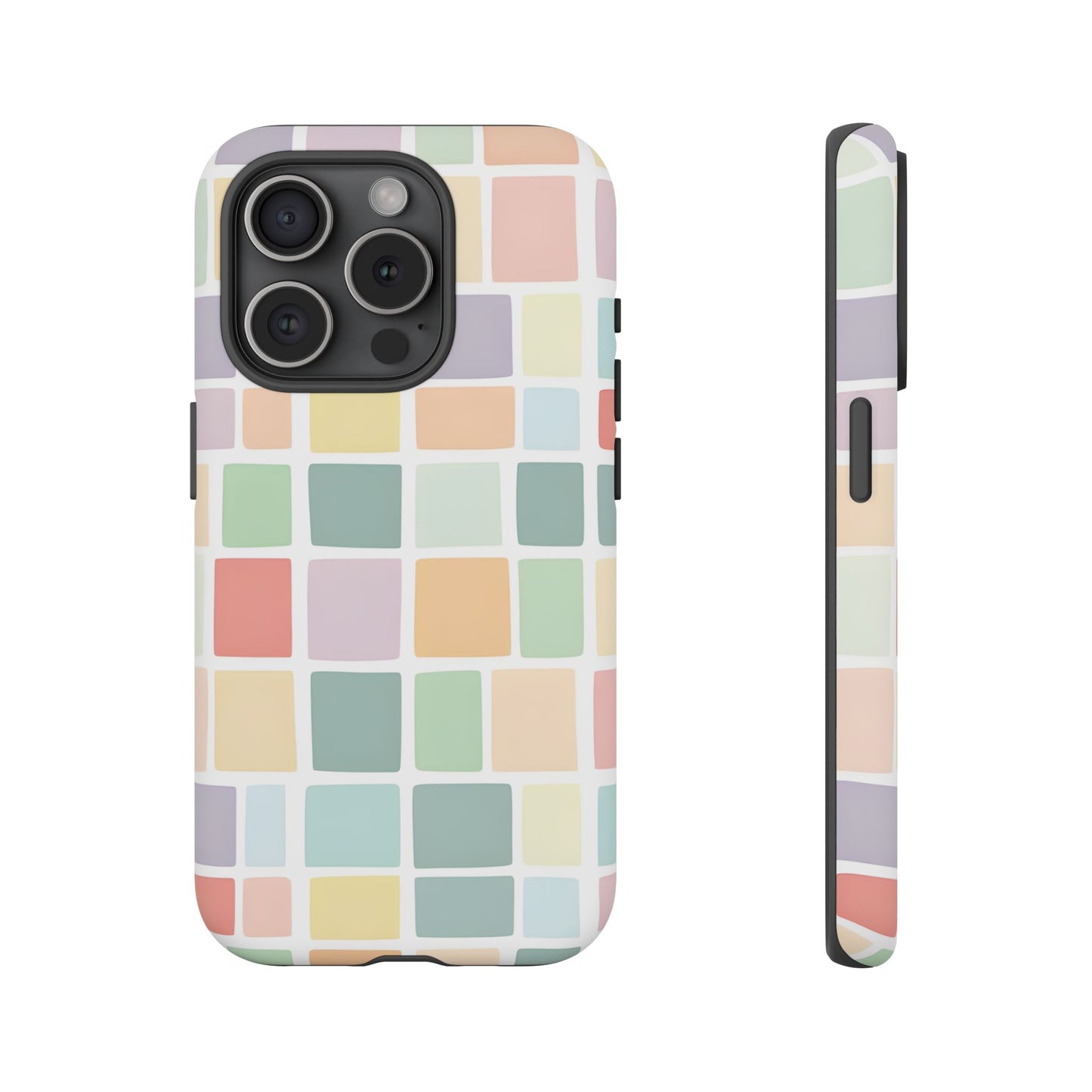 iPhone 15 Pro phone case - Pastel Blocks