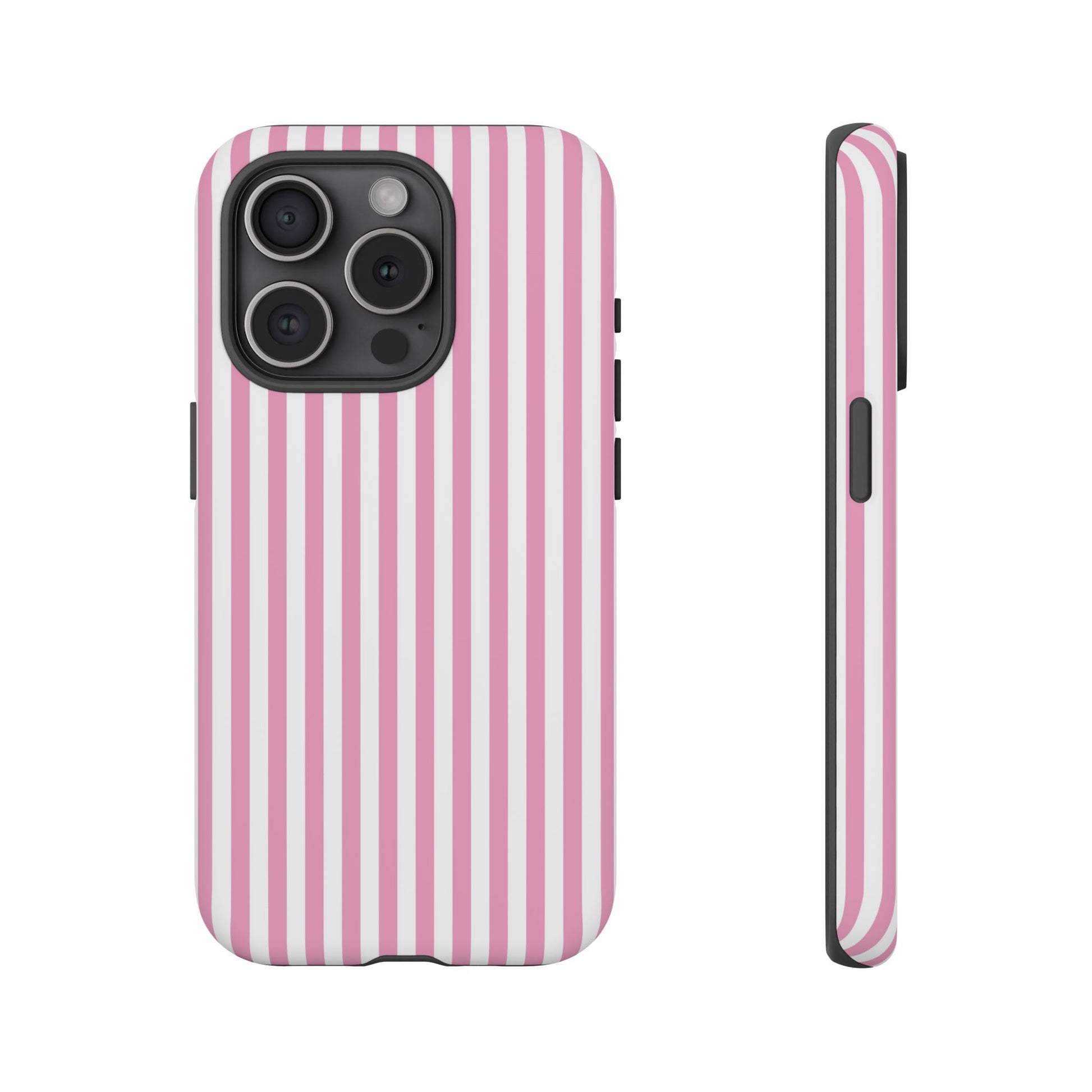 iPhone 15 Pro phone case - Pink Stripes
