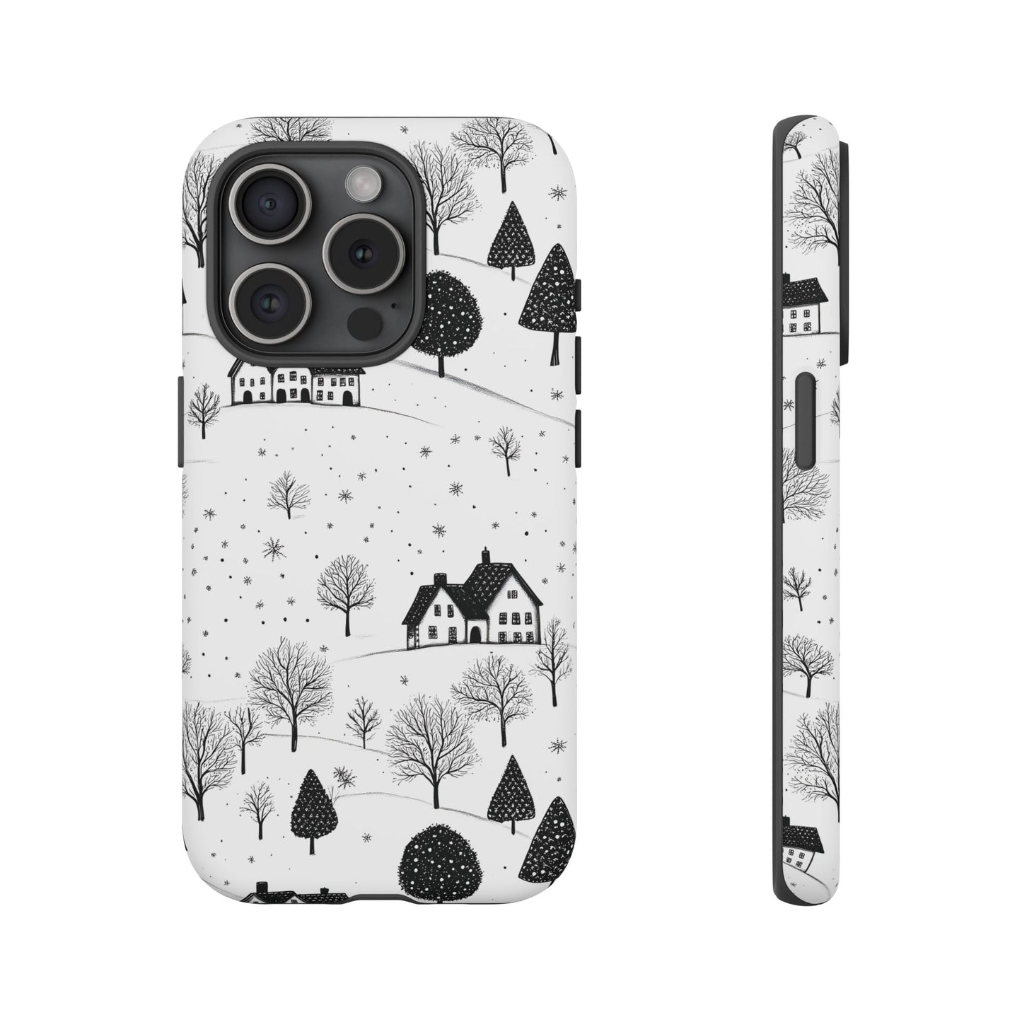 iPhone 15 Pro phone case - Snowy Village