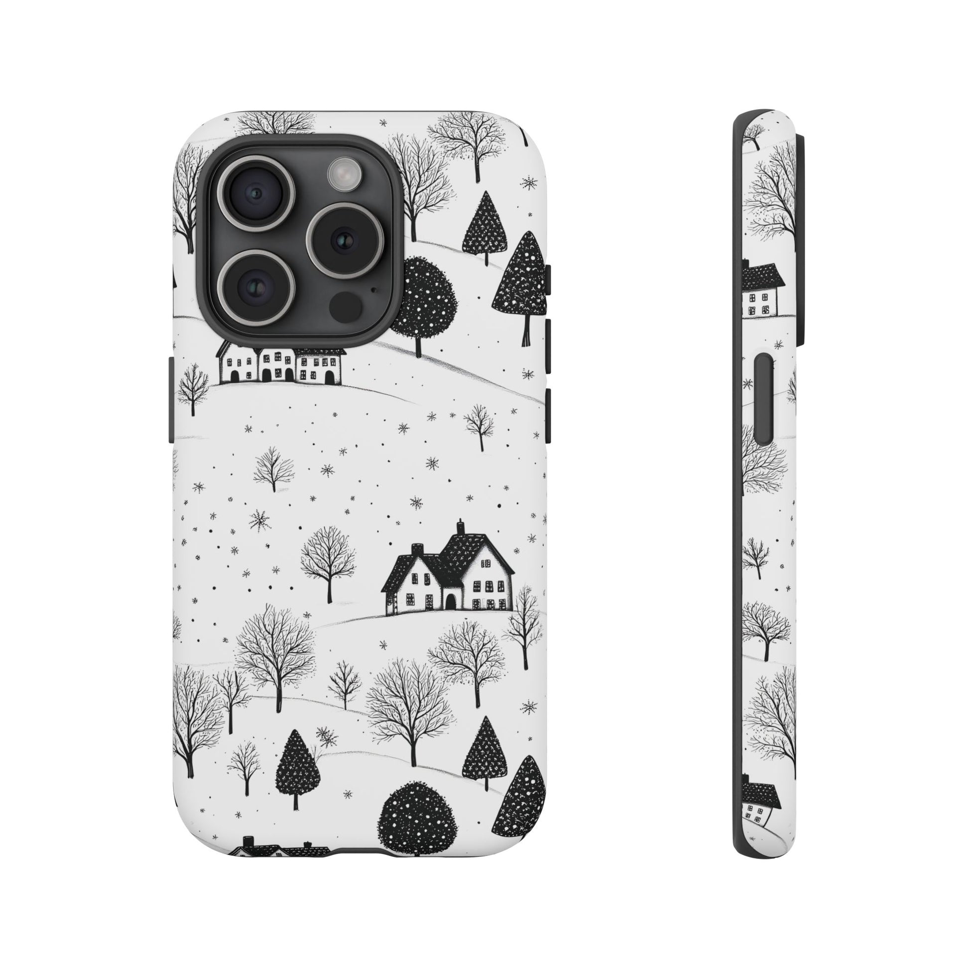 iPhone 15 Pro phone case - Snowy Village