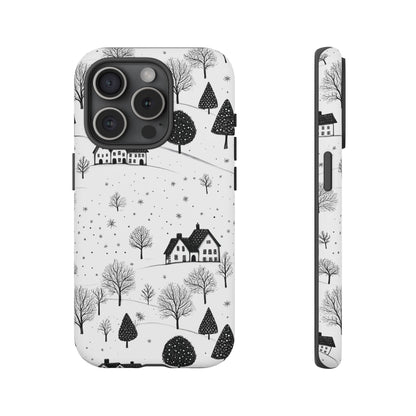 iPhone 15 Pro phone case - Snowy Village