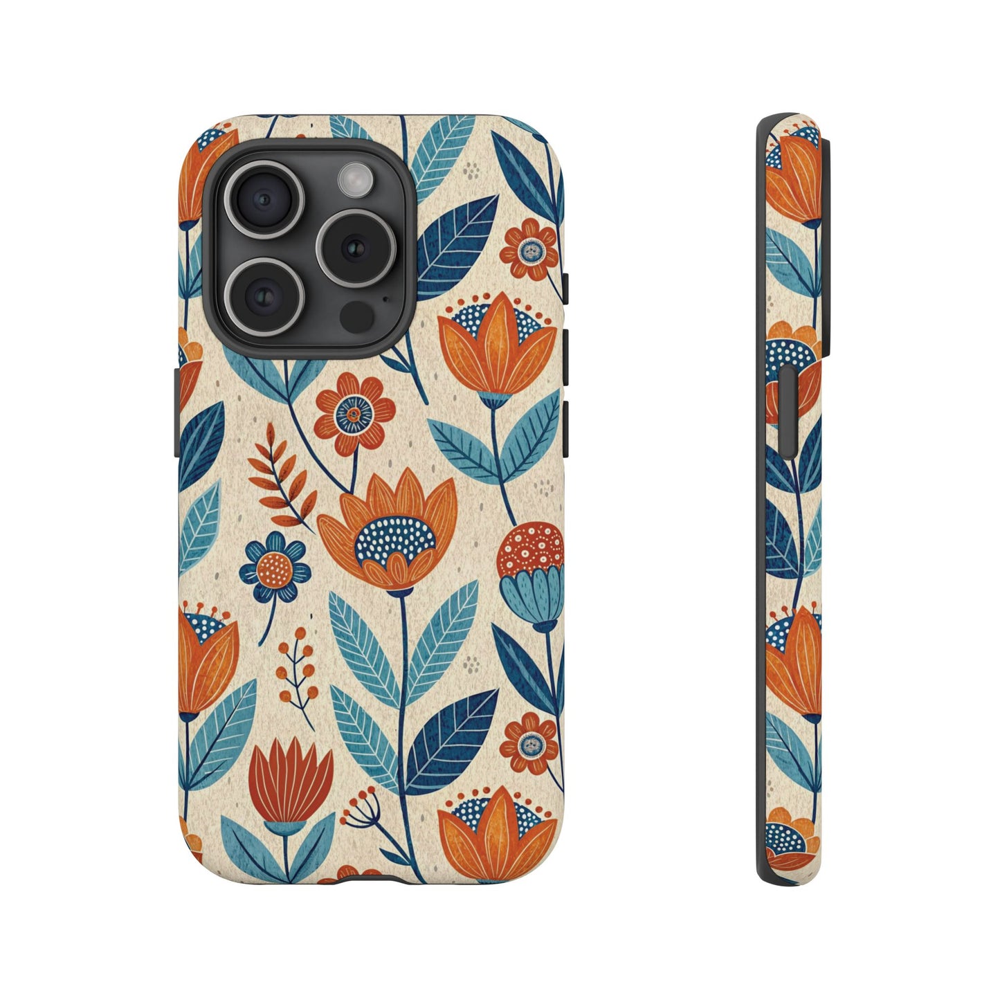 iPhone 15 Pro phone case - Timeless Vintage Floral Pattern