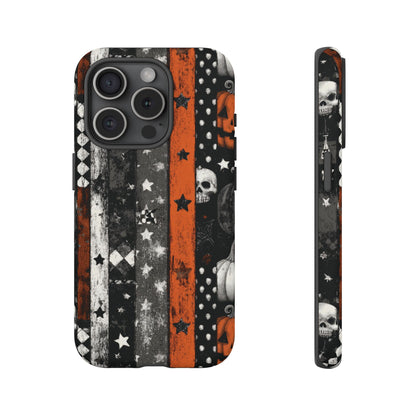 iPhone 15 Pro phone case - 
Vintage Collage Pumpkin Skull Pattern
