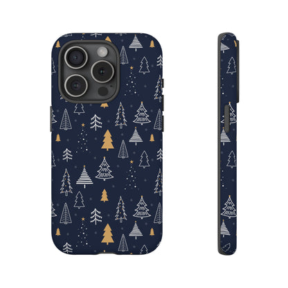 iPhone 15 Pro phone case - Winter Xmas Tree Pattern