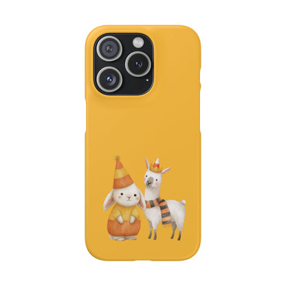 iPhone 15 Pro snap phone case - Cute Rabbit and Llama