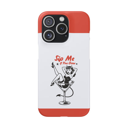 iPhone 15 Pro snap phone case - Lady and a Wine Glass