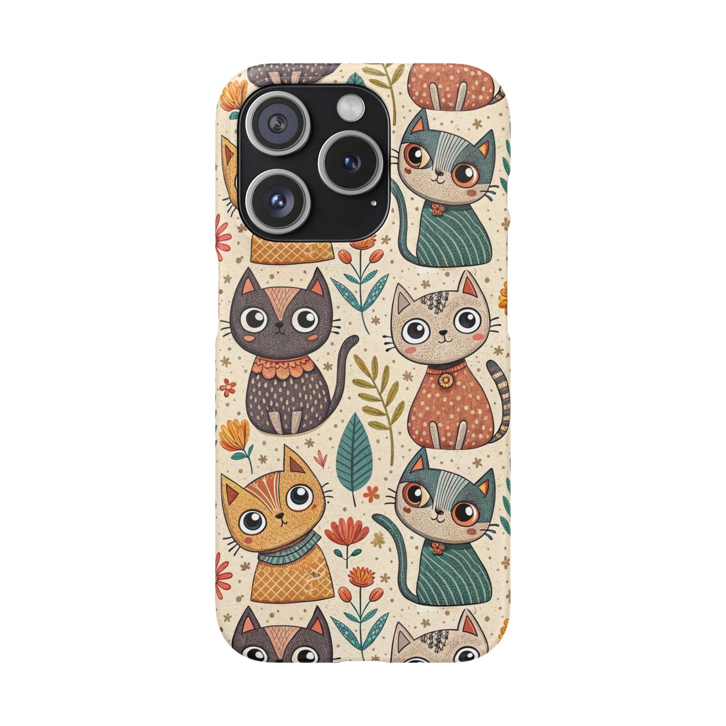 iPhone 15 Pro snap phone case - Little Cat Pals