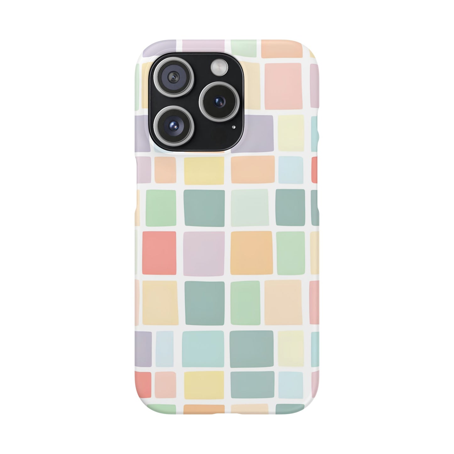 iPhone 15 Pro snap phone case - Pastel Blocks