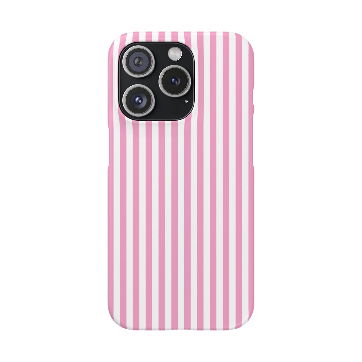 iPhone 15 Pro snap phone case - Pink Stripes