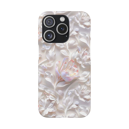 iPhone 15 Pro snap phone case - Realistic Pink Blossom