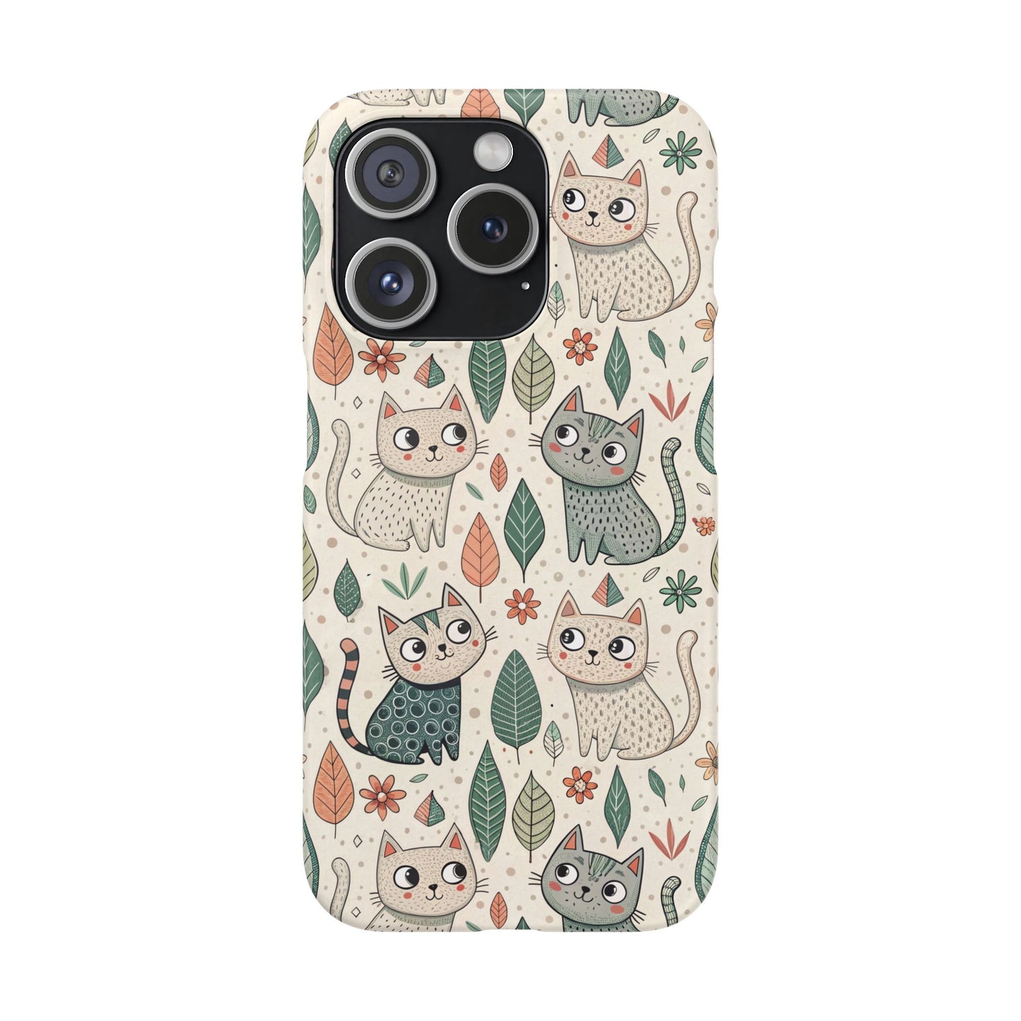 iPhone 15 Pro snap phone case - Sweet Cats