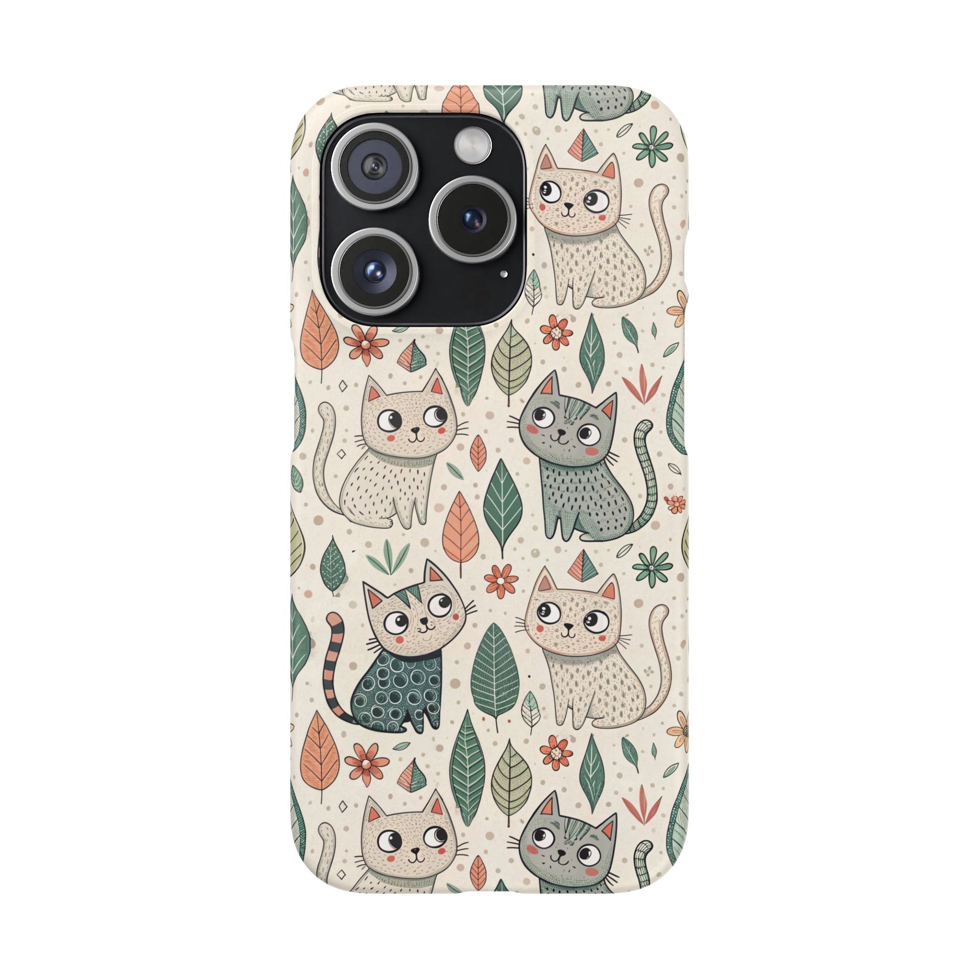iPhone 15 Pro snap phone case - Sweet Cats