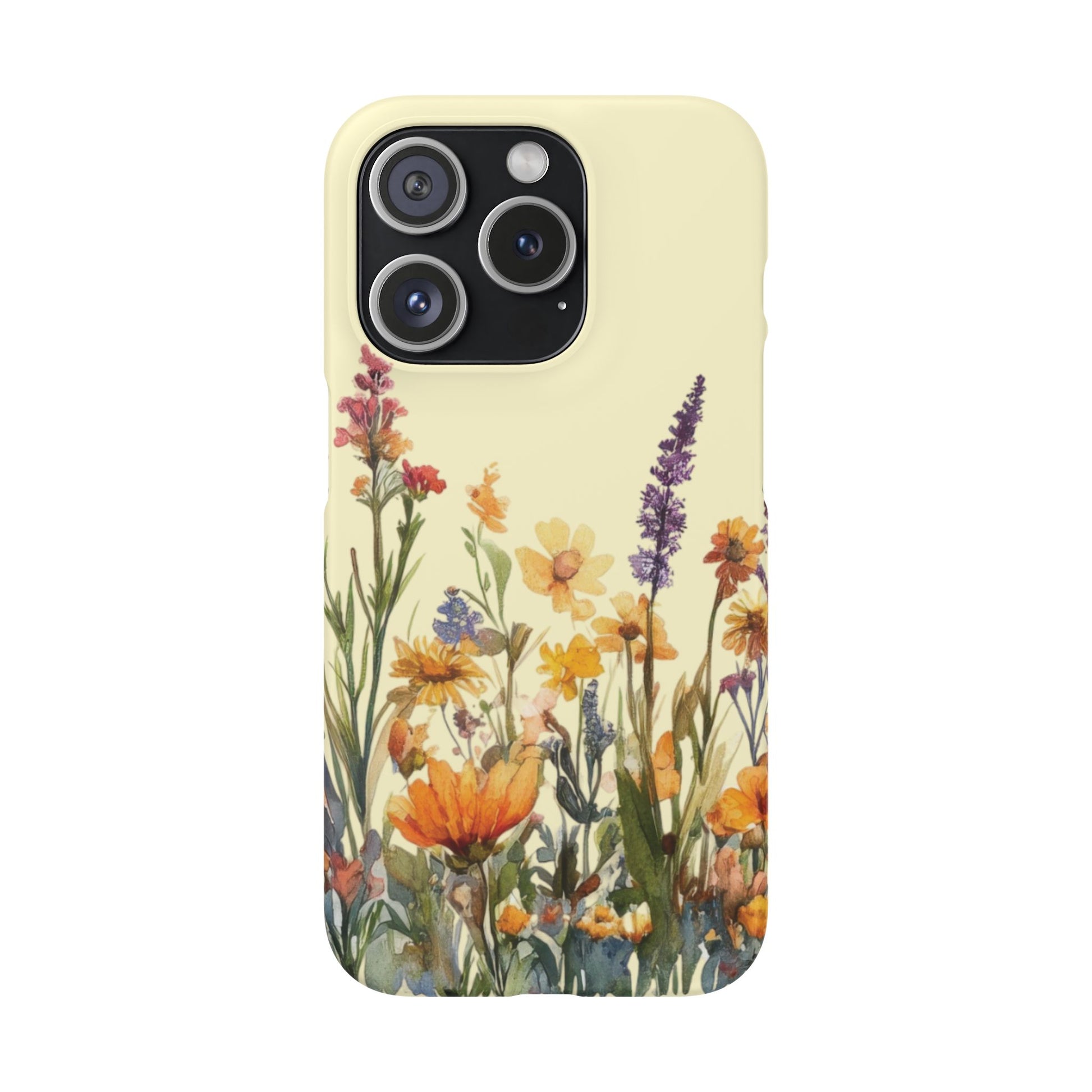 iPhone 15 Pro snap phone case - Watercolour Garden Flower
