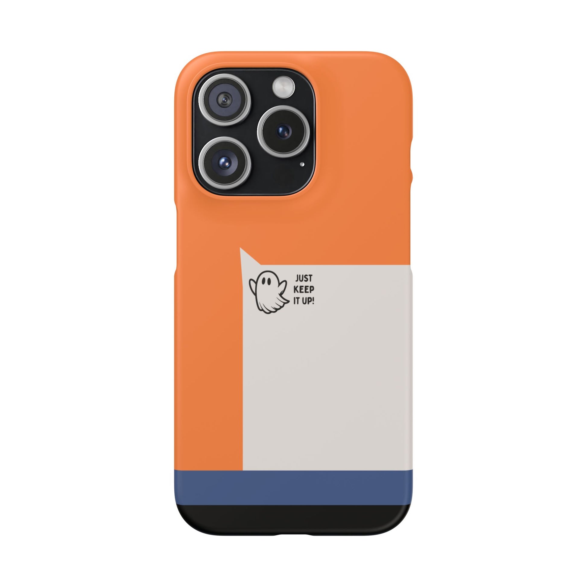 iPhone 15 Pro snap phone case - White Flying Ghost