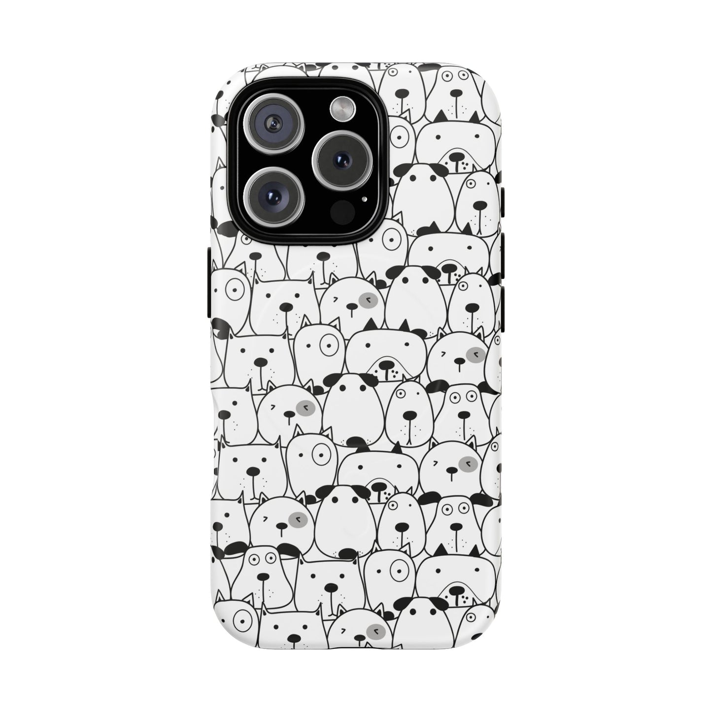 iPhone 16 Pro magsafe phone case - Cute Dogs Drawing