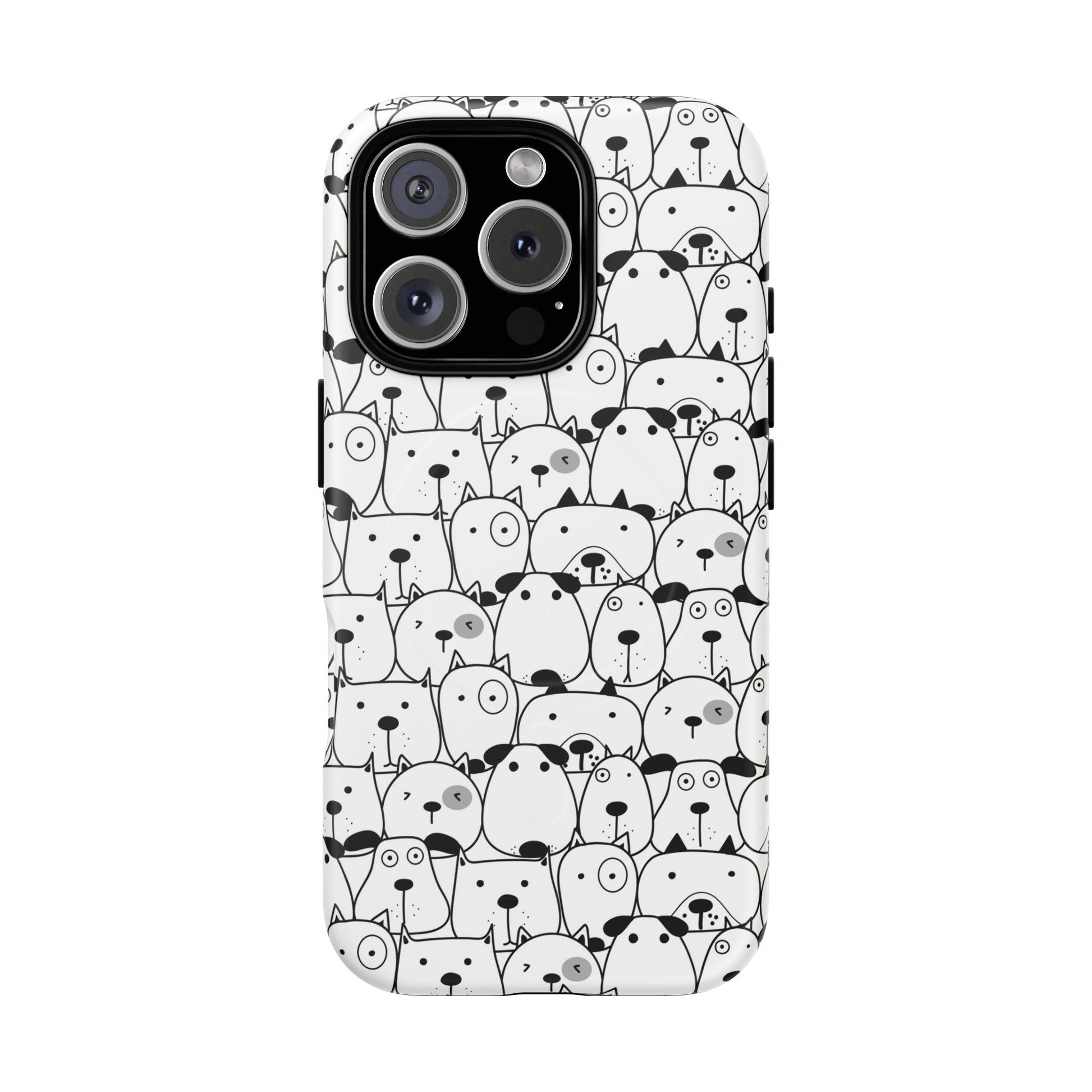 iPhone 16 Pro magsafe phone case - Cute Dogs Drawing