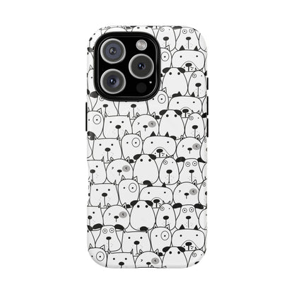 iPhone 16 Pro magsafe phone case - Cute Dogs Drawing